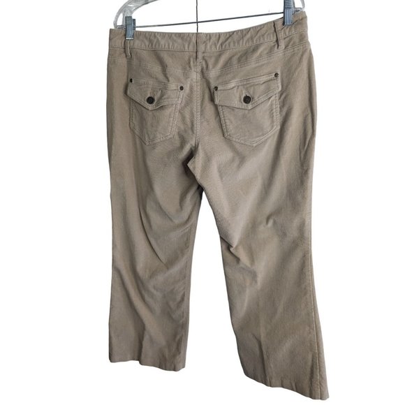 The Limited Drew Fit Tan Corduroy Pants Straight Leg Office wear Classic sz 14S - Picture 4 of 9